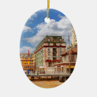 Ornamento De Cerâmica Cidade - Atlantic City, NJ - O Hotel Dennis 1908