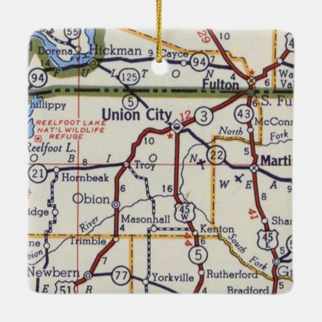 Ornamento De Cerâmica Cidade da União TN (Verso)