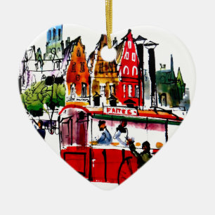 Ornamento De Cerâmica Cidade de Bruxelas
