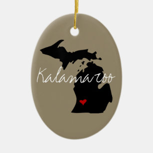Ornamento De Cerâmica Cidade de Michigan