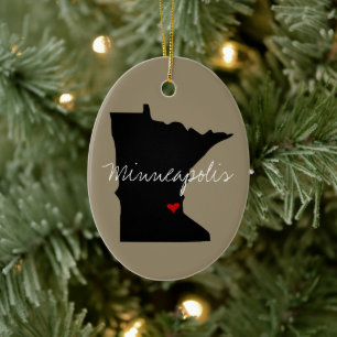 Ornamento De Cerâmica Cidade de Minnesota