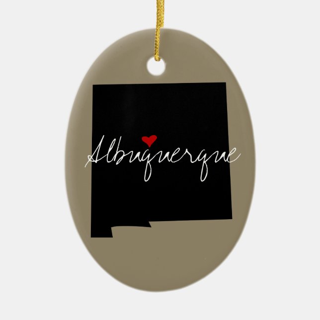 Ornamento De Cerâmica Cidade de New mexico (Frente)