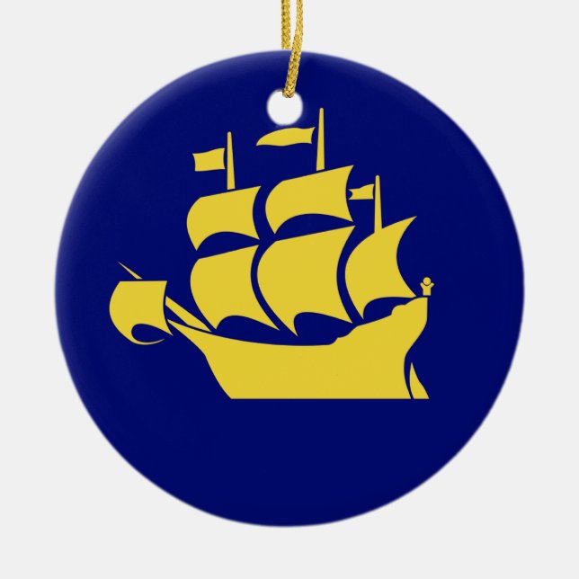 ORNAMENTO DE CERÂMICA CIDADE DE QUEBEC (Frente)