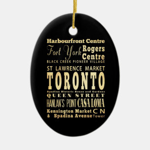 Ornamento De Cerâmica Cidade de Toronto da arte da tipografia de Canadá