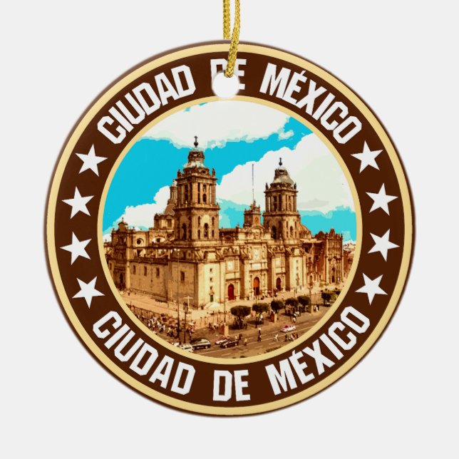 Ornamento De Cerâmica Cidade do México (Frente)