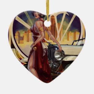 Ornamento De Cerâmica Cidade do motor de Detroit, Michigan