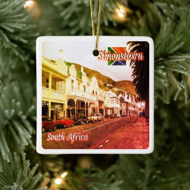 Ornamento De Cerâmica CIDADE DO ZA021 SIMON, África DO Sul, (Árvore)