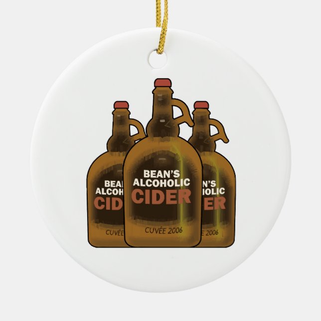 Ornamento De Cerâmica Cidra de feijão (Frente)