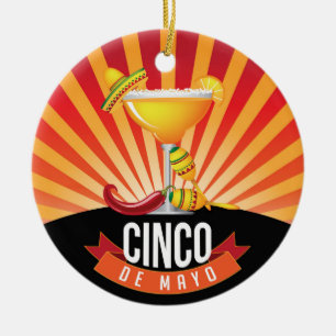 Ornamento De Cerâmica Cinco de Mayo