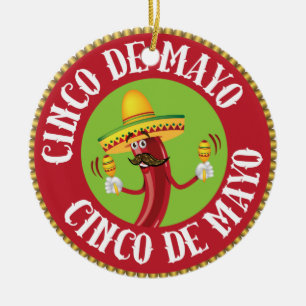 Ornamento De Cerâmica Cinco de Mayo
