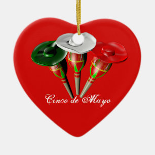 Ornamento De Cerâmica Cinco de mayo ,fiesta mexicano