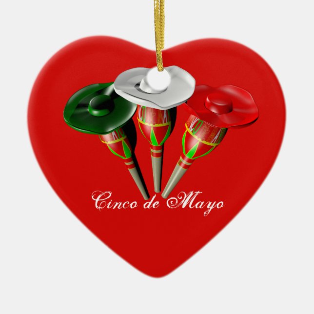 Ornamento De Cerâmica Cinco de mayo ,fiesta mexicano (Frente)