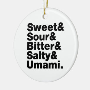 Ornamento De Cerâmica Cinco gostos básicos