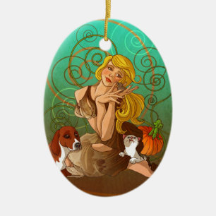 Ornamento De Cerâmica Cinderella