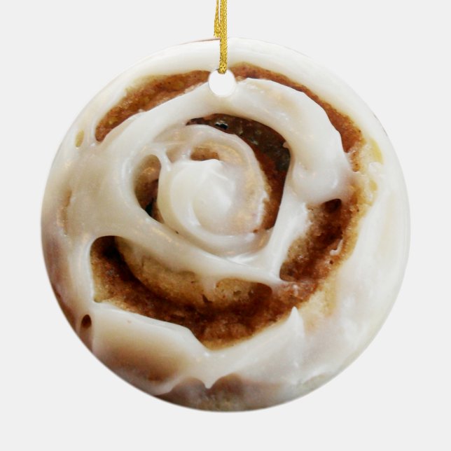 Ornamento De Cerâmica Cinnamon Bun com Iching (Traseira)