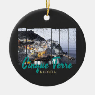 Ornamento De Cerâmica Cinque Terre Manarola Riomaggiore Vintage italiano
