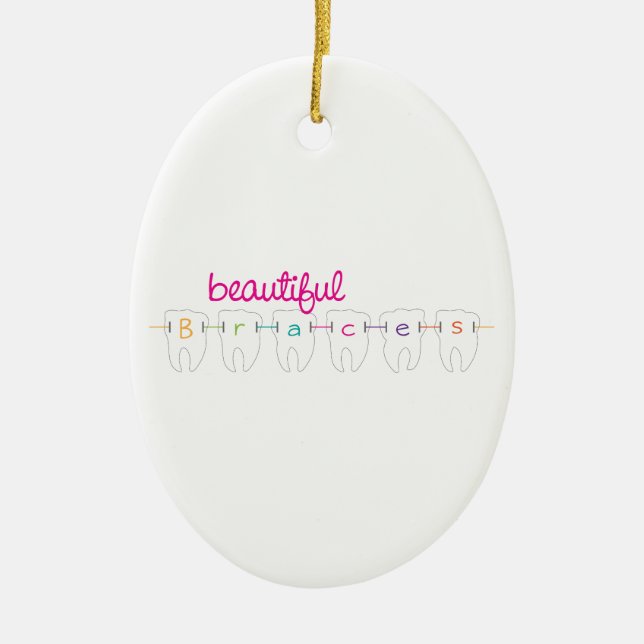 Ornamento De Cerâmica Cintas bonitas (Frente)