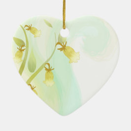 Ornamento De Cerâmica Cintos Amarelos Lavagem Por Aquarela