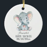 Ornamento De Cerâmica Cinza de Chá de fraldas de Elefante<br><div class="desc">Ornamento cerâmico de Cinzas de Elefante-Cinto</div>