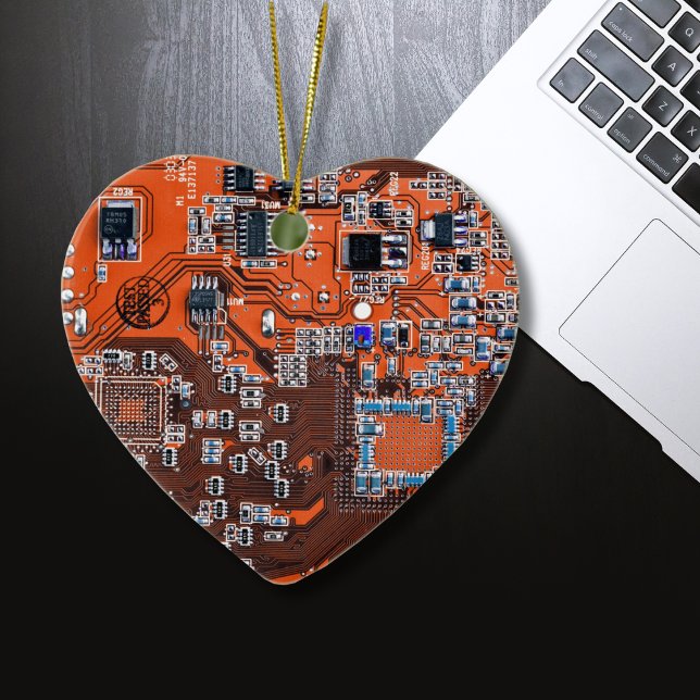 Ornamento De Cerâmica Circuito Impresso Conjunto PCB Circuito Laranja Co (Criador carregado)