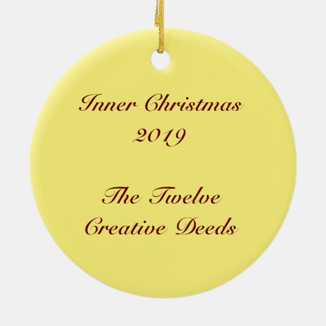 Ornamento De Cerâmica Círculo de Estrelas no Natal 2019 (Traseira)