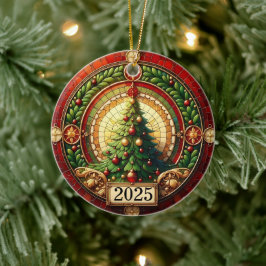 Ornamento De Cerâmica Círculo de Luz – Bênção da Árvore de Natal 2025