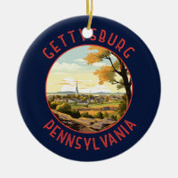Círculo Retro em Distância de Gettysburg Pensilvân