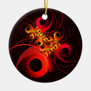 Ornamento De Cerâmica Círculos Coloridos Padrão Moderno de Arte Abstrato