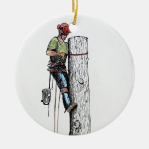 Ornamento De Cerâmica Cirurgião Árvore Arborista