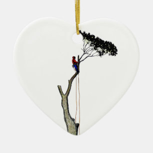 Ornamento De Cerâmica Cirurgião Árvore Arborista no trabalho presente Ch