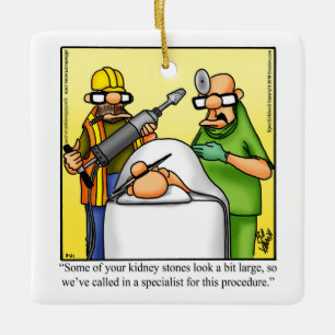 Ornamento De Cerâmica Cirurgião Humor