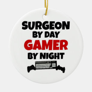 Ornamento De Cerâmica Cirurgião por Day Gamer por Night