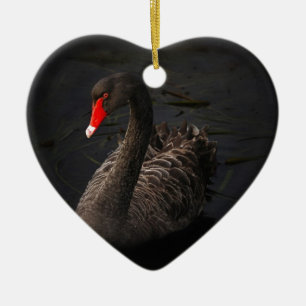 Ornamento De Cerâmica Cisne Negro