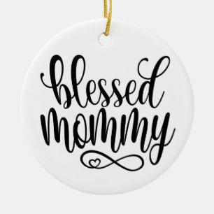 Ornamento De Cerâmica Citação de Dias de as mães de Mamães Abençoad