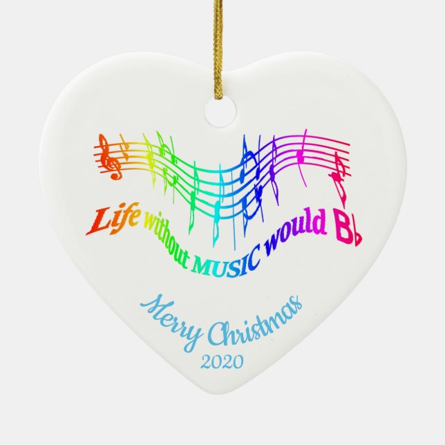 Ornamento De Cerâmica Citação de Música Inspirativa de Natal Personaliza (Verso)