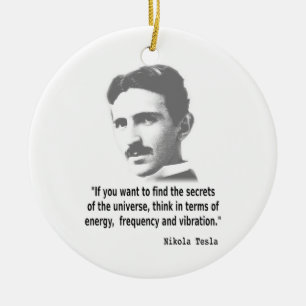 Ornamento De Cerâmica Citação De Nikola Tesla