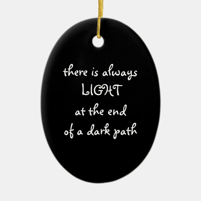 Ornamento De Cerâmica Citação espiritual (Frente)