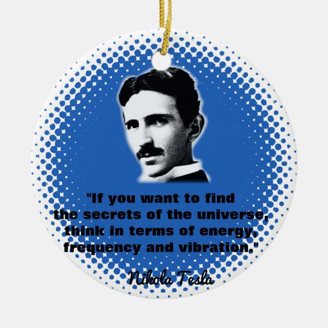 Ornamento De Cerâmica Citação Por Nikola Tesla T-Shirt (Frente)
