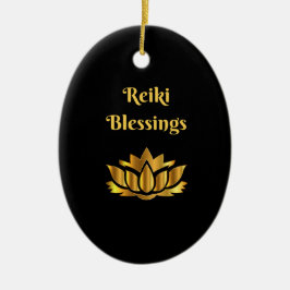 Ornamento De Cerâmica Citação "Reiki Blessings"