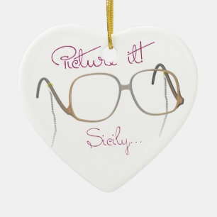 Ornamento De Cerâmica Citações de Sófia - meninas douradas - B