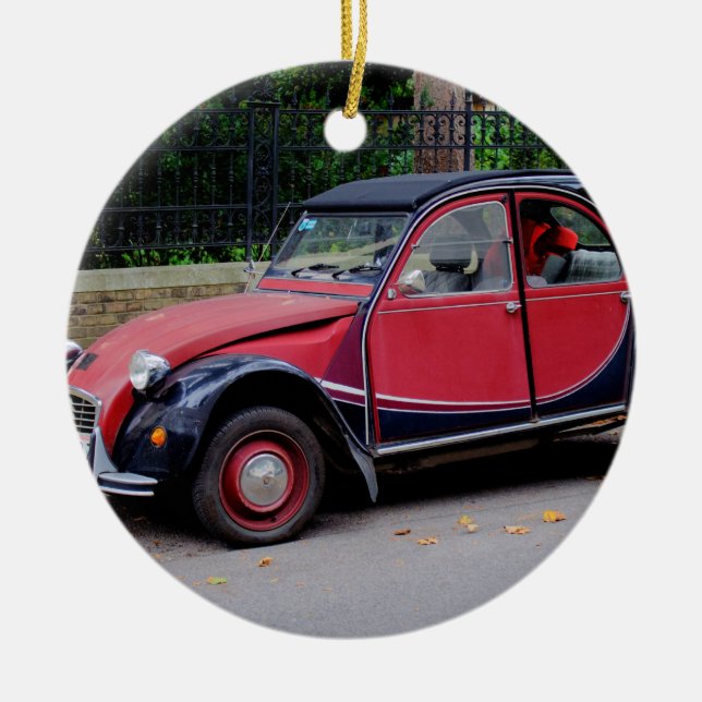 Ornamento De Cerâmica Citroen 2 CV Charleston (Frente)