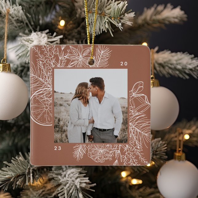 Ornamento De Cerâmica Citros e especiarias | Foto Elegante (Criador carregado)