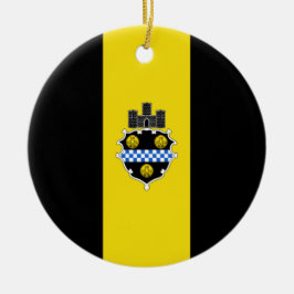Ornamento De Cerâmica City Flag de Pittsburgh (Pensilvânia)