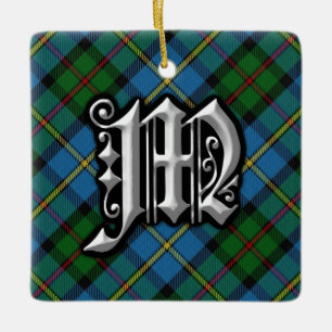 Ornamento De Cerâmica Clã MacLeod que caracteriza ambos os Tartans part