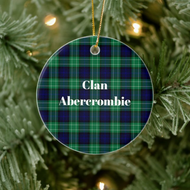 Ornamento De Cerâmica Clan Abercrombie caçando o Tartan (Árvore)
