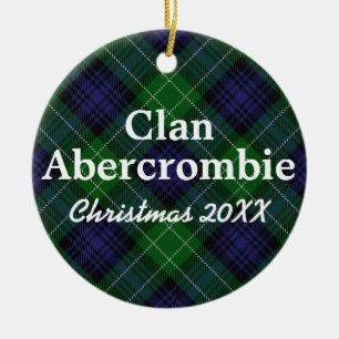 Ornamento De Cerâmica Clan Abercrombie Scottish Tartan