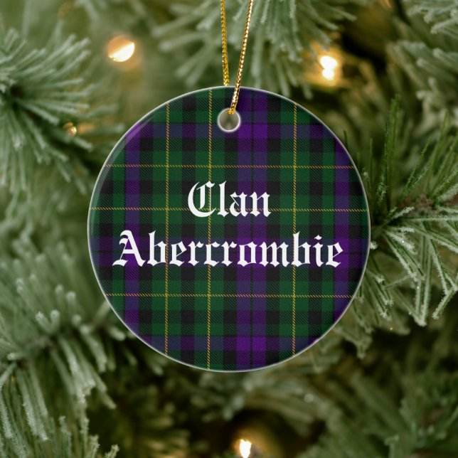 Ornamento De Cerâmica Clan Abercrombie Tartan Personalizável (Árvore)