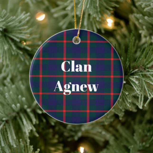 Ornamento De Cerâmica Clan Agnew Tartan (Árvore)
