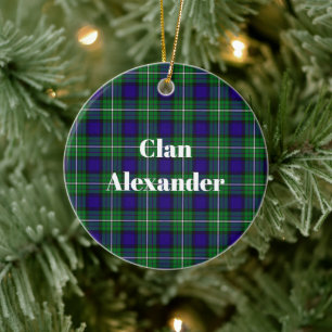 Ornamento De Cerâmica Clan Alexander Tartan