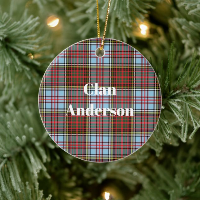 Ornamento De Cerâmica Clan Anderson Antigo Tartan (Árvore)